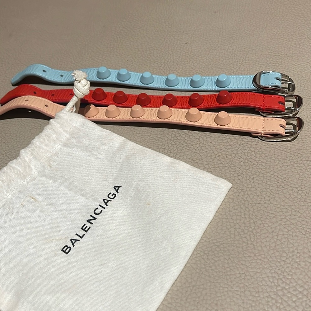 Balenciaga Leathered Studded Bracelet